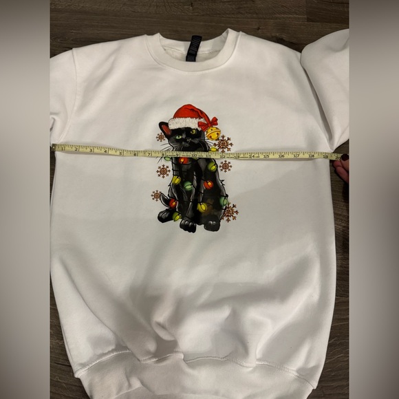 Christmas Cat Sweatshirt - Picture 2 of 4